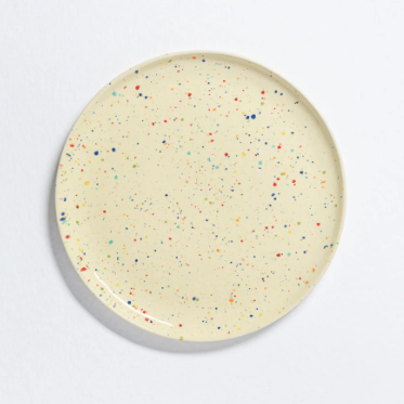 Speckled Ceramic Plates by Egg Back Home - Bread, Salad + Dinner Sizes plates egg back home Yellow Salad 9"  