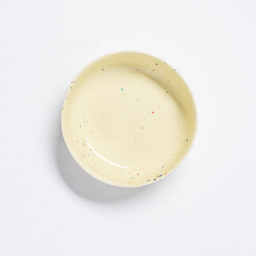 7.5" Speckled Ceramic Pasta Bowl by Egg Back Home bowl egg back home YELLOW
