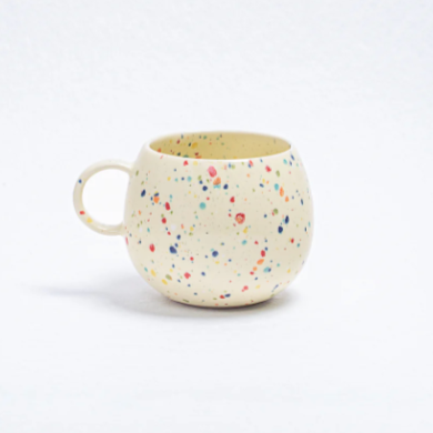 Speckled Ceramic Ball Mugs by Egg Back Home - 500 ml Mugs egg back home YELLOW  