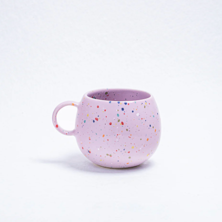 Speckled Ceramic Ball Mugs by Egg Back Home - 500 ml Mugs egg back home PURPLE  