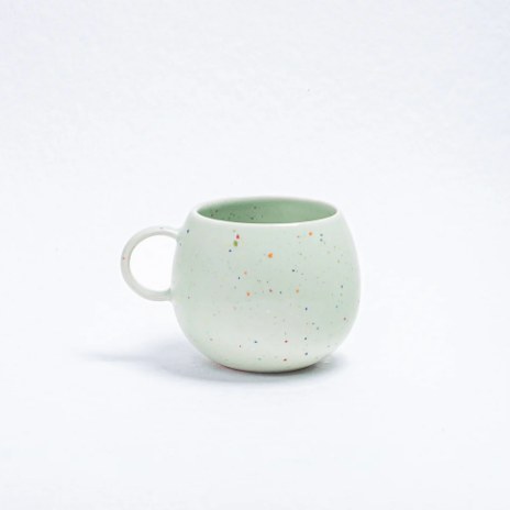 Speckled Ceramic Ball Mugs by Egg Back Home - 500 ml Mugs egg back home GREEN  