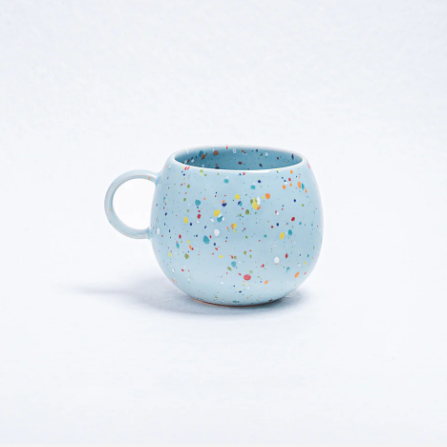 Speckled Ceramic Ball Mugs by Egg Back Home - 500 ml Mugs egg back home BLUE  
