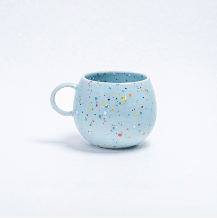 Speckled Ceramic Ball Mugs by Egg Back Home - 500 ml Mugs egg back home BLUE  