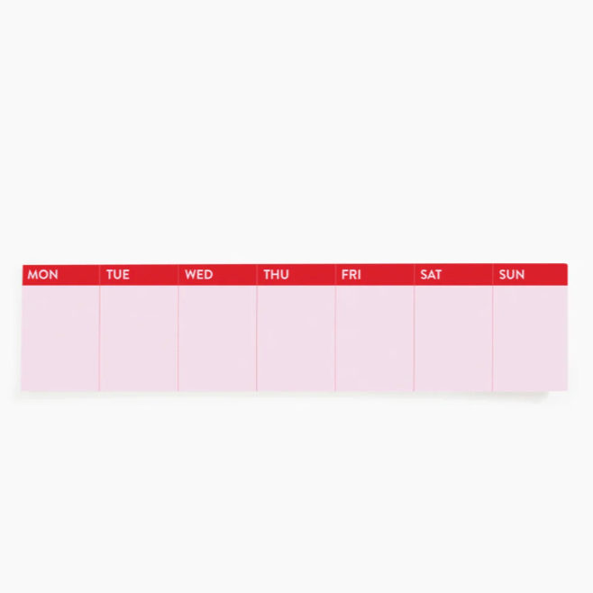 Stick To It Weekly Pad by Poketo notepad POKETO Red