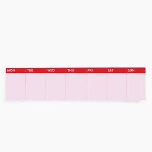 Stick To It Weekly Pad by Poketo notepad POKETO Red