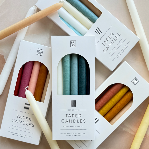 Neutral Taper Candles by Botanica - Set of 5 Candles BOTANICA   