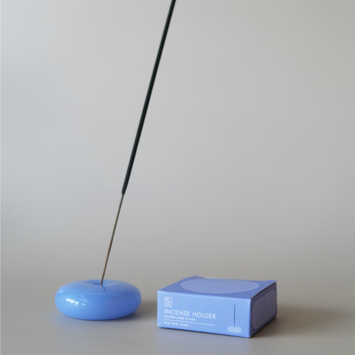 Bubble Incense Holder by Botanica INCENSE HOLDER BOTANICA Blue Milk Glass  