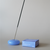 Bubble Incense Holder by Botanica INCENSE HOLDER BOTANICA Blue Milk Glass  