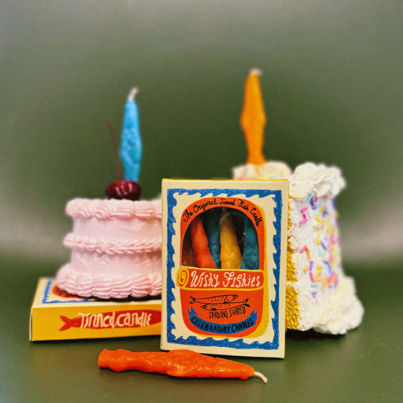 Wishy Fishies Cake Candles by Tinned Candle Candles CANDID HOME   