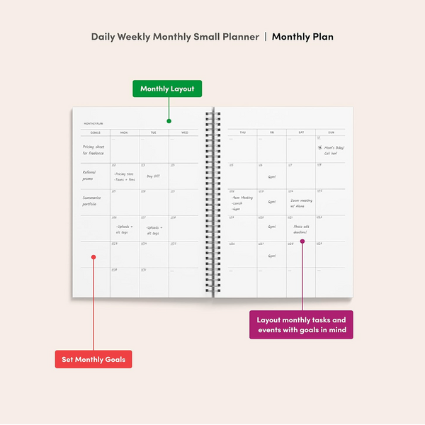 Daily / Weekly / Monthly Planner by Poketo Calendars, Organizers & Planners POKETO   