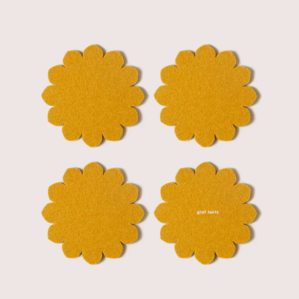 Merino Wool Coasters by graf lantz Trivet Graf lanz Turmeric  