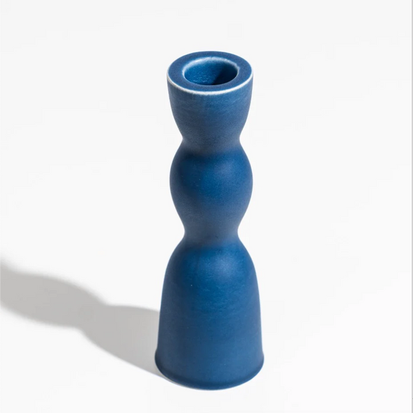 Wave Candle Holder by Yod and Co. Home yod and co Low Wave - Blue  