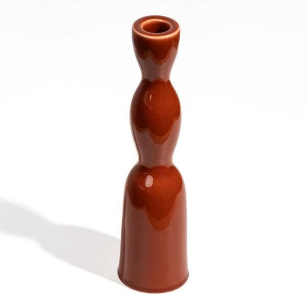 Wave Candle Holder by Yod and Co. Home yod and co Tall Wave - Terracotta  