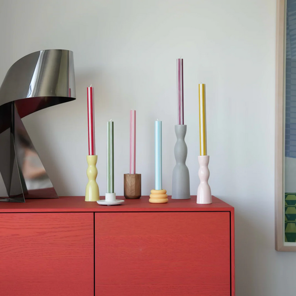 Striped Taper Candles by Yod and Co. Candles yod and co   