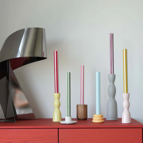 Striped Taper Candles by Yod and Co. Candles yod and co   