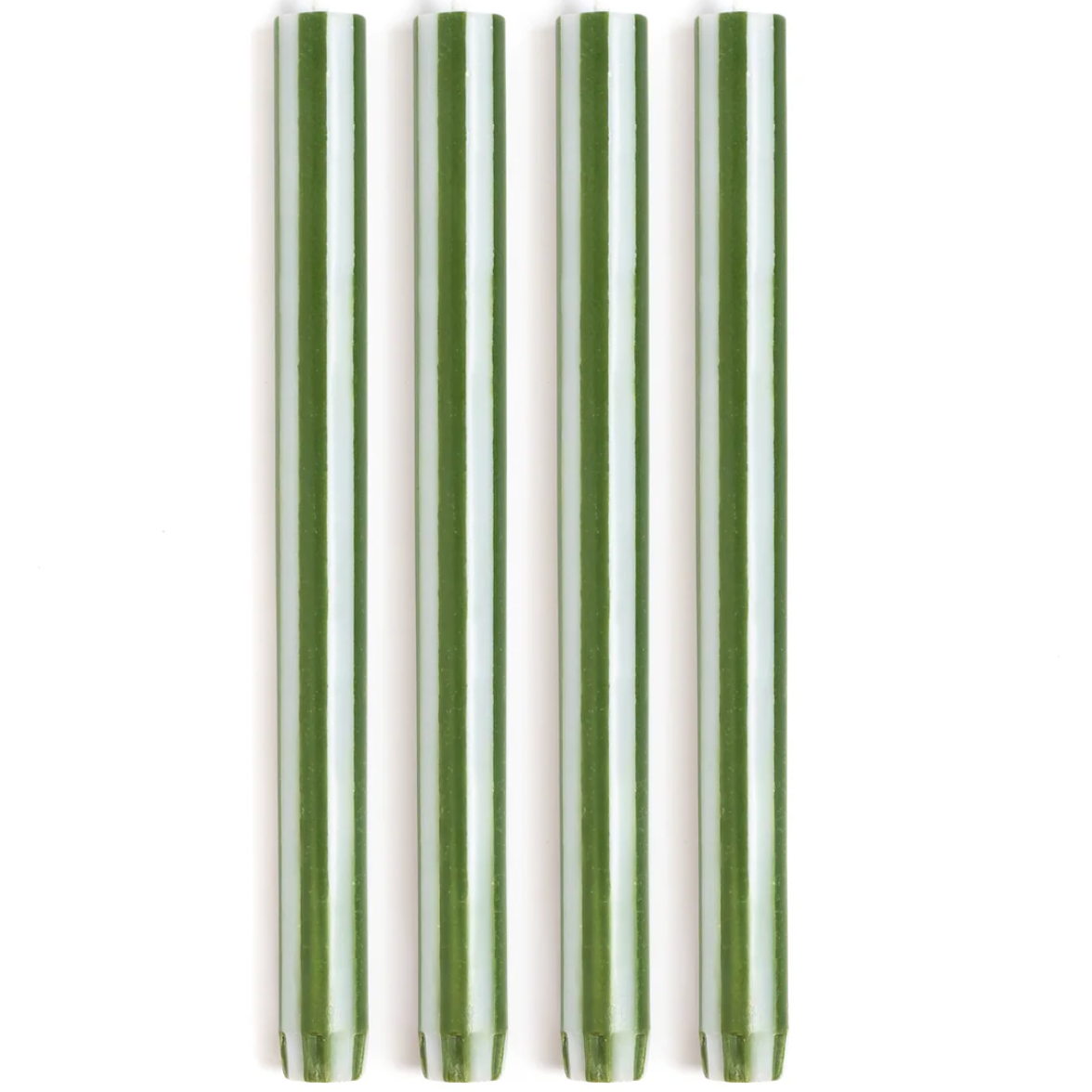 Striped Taper Candles by Yod and Co. Candles yod and co Green + White  