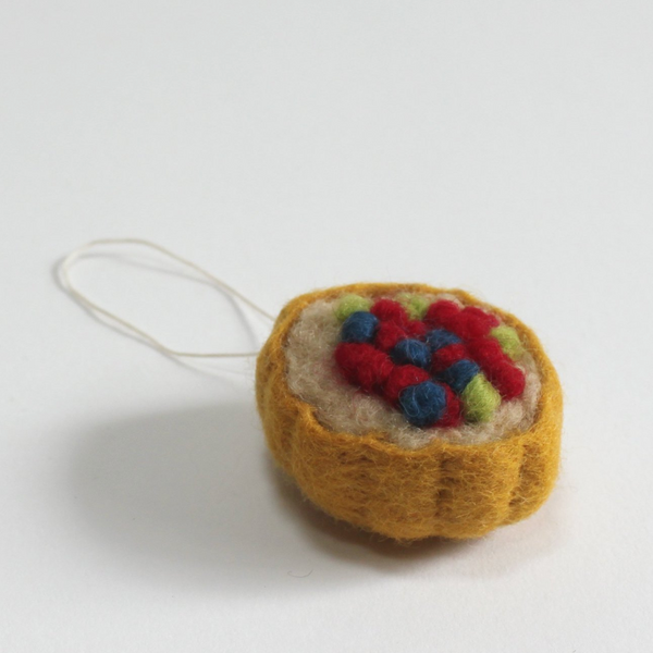 Felted Dessert Ornaments by PetitFelts Holiday Ornaments petit felts Berry Tart