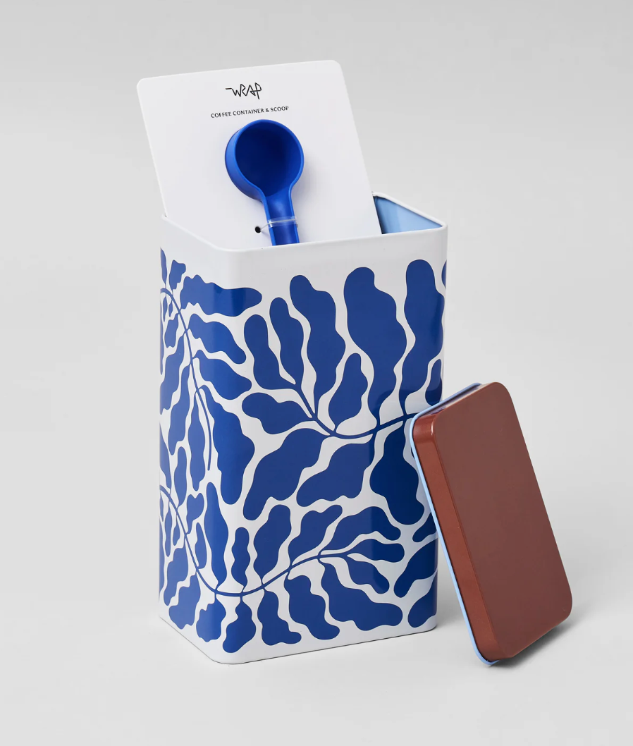 Leaves Coffee Tin - Linnéa Andersson for Wrap Magazine Container Wrap Magazine