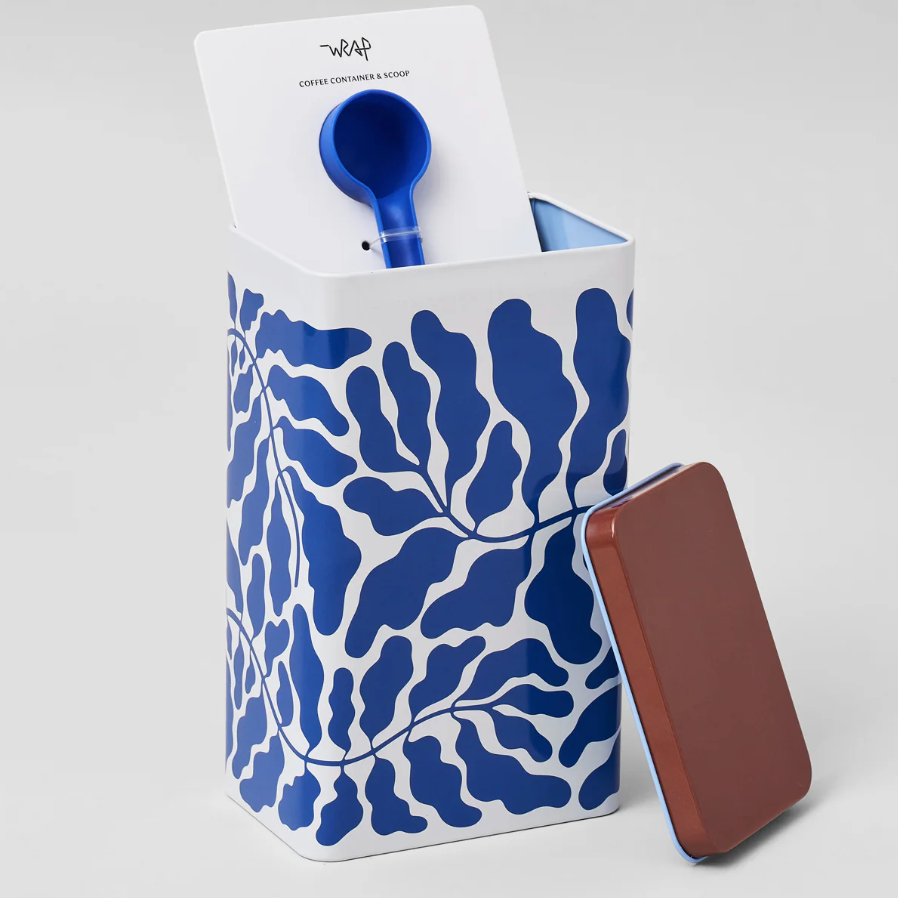 Leaves Coffee Tin - Linnéa Andersson for Wrap Magazine Container Wrap Magazine