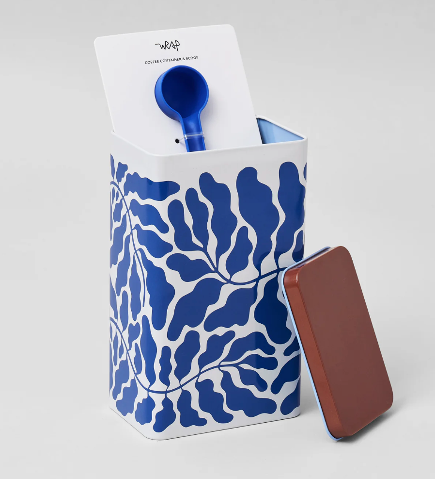 Leaves Coffee Tin - Linnéa Andersson for Wrap Magazine Container Wrap Magazine