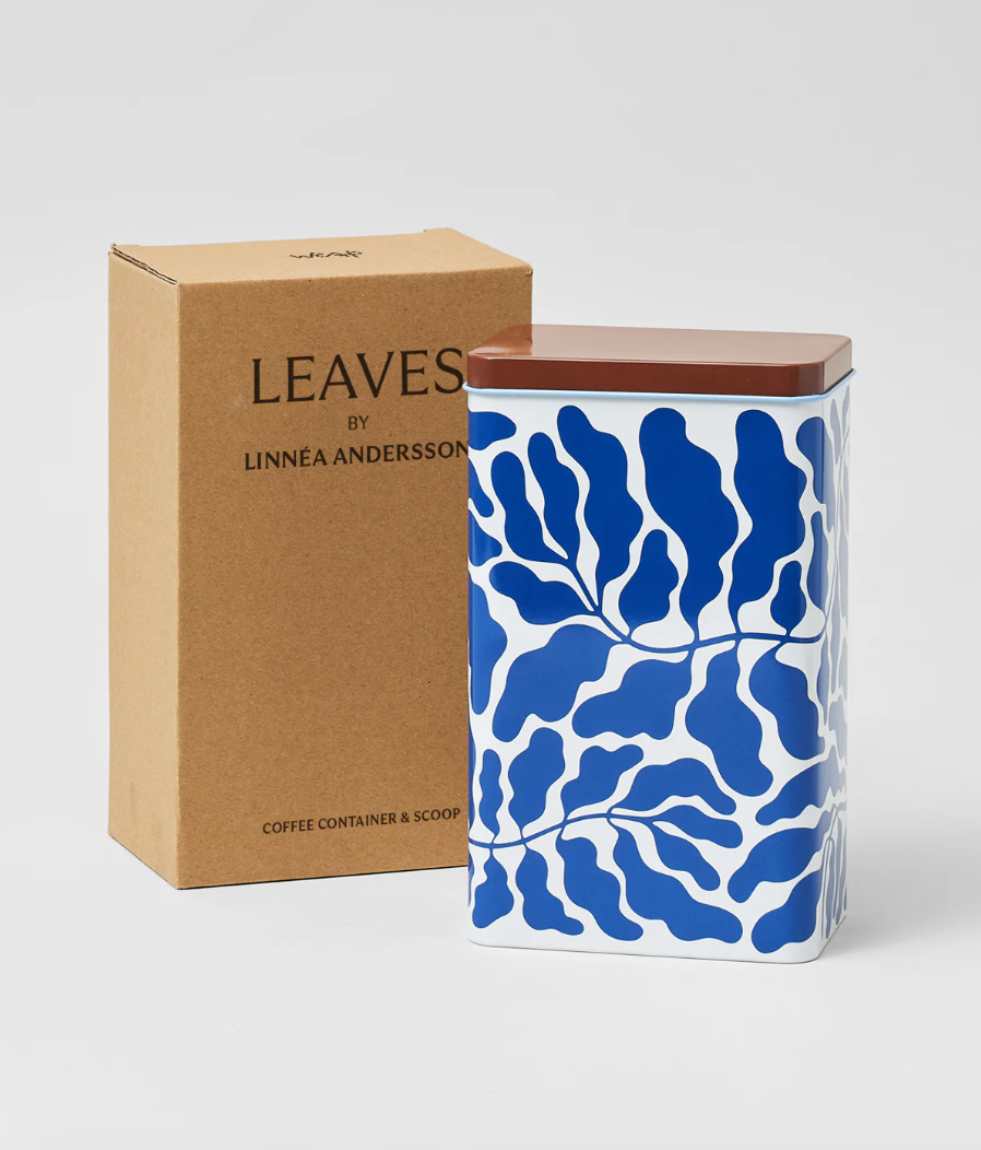 Leaves Coffee Tin - Linnéa Andersson for Wrap Magazine Container Wrap Magazine