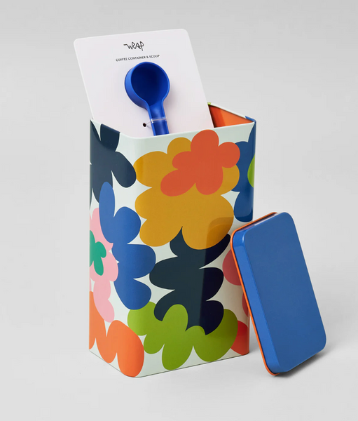 Abstract Flowers Coffee Tin - Micke Lindebergh for Wrap Magazine