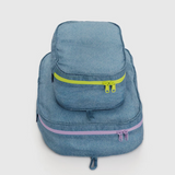 Packing Cube Set by Baggu Packing Organizers Baggu Digital Denim