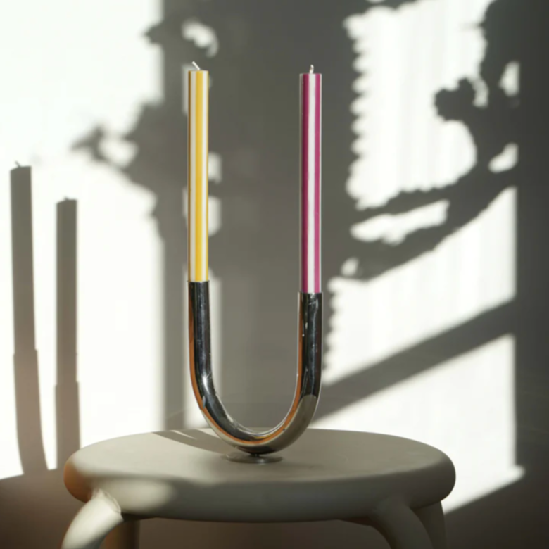 Striped Dinner Candles by Yod and Co. Candles yod and co