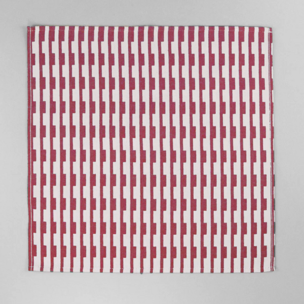 Woven Napkins by Kangan Arora x Wrap dinner napkins Wrap Magazine Burgundy / Natural