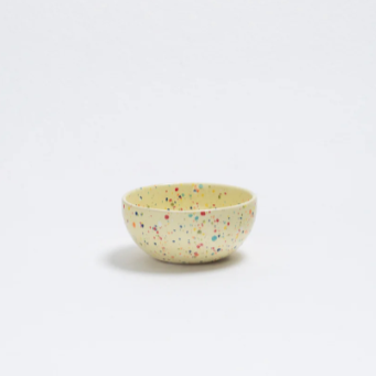 3.75" Speckled Ceramic Mini Bowl by Egg Back Home bowl egg back home YELLOW