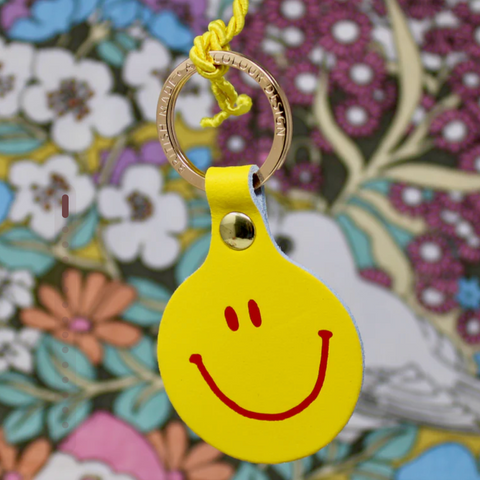 Happy Face Keychain by Ark Colour Design ark colour Yellow