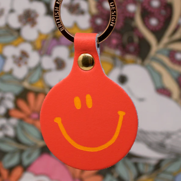 Happy Face Keychain by Ark Colour Design ark colour Coral