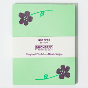 "Flower Pair" Risograph Notepad by Bromstad Printing Co notepad bromstad