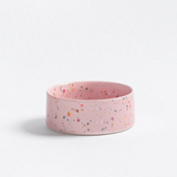 5.5" Speckled Ceramic Pet Bowl by Egg Back Home pet bowl egg back home PINK