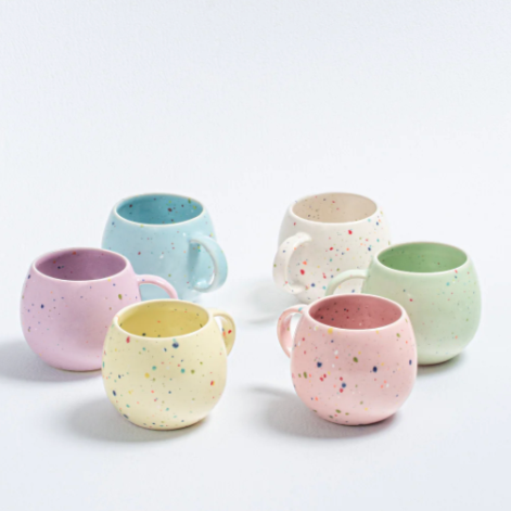 Speckled Ceramic Espresso Ball Mugs by Egg Back Home - 90 ml Mugs egg back home