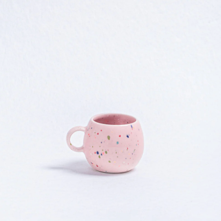 Speckled Ceramic Espresso Ball Mugs by Egg Back Home - 90 ml Mugs egg back home PINK