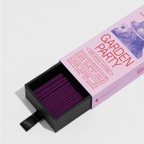 Low Smoke Incense by Oddly Specific Incense CANDID HOME Garden Party