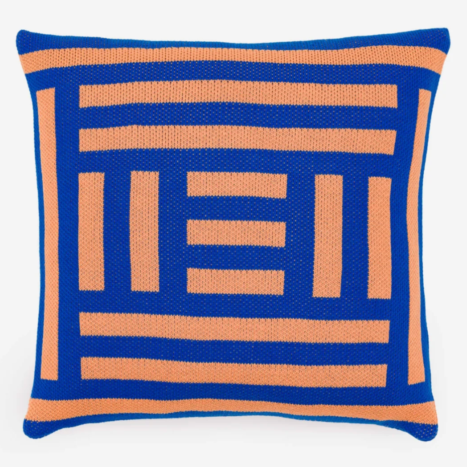 "Columns" Pillow Cover By Verloop Pillowcases & Shams Verloop Cobalt + OJ