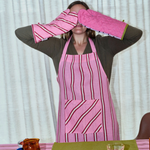 Raspberry Stripe Apron by Mosey Me APRON mosey me