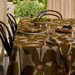 Olive Poppy Tablecloth by Mosey Me Tablecloth mosey me