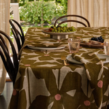 Olive Poppy Tablecloth by Mosey Me Tablecloth mosey me