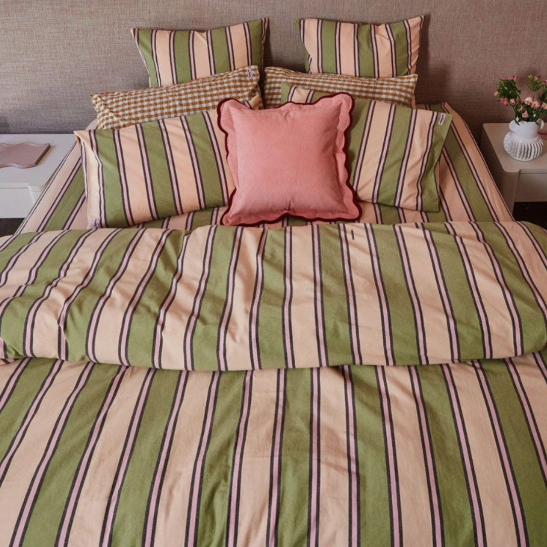 Carnival Stripe Duvet Cover by Mosey Me duvet cover mosey me