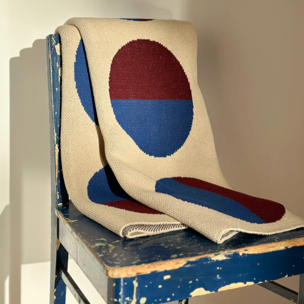 "Equinox" Recycled Cotton Throw by Happy Habitat Throw Blankets Happy Habitat