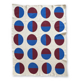 "Equinox" Recycled Cotton Throw by Happy Habitat Throw Blankets Happy Habitat Wine + Royal