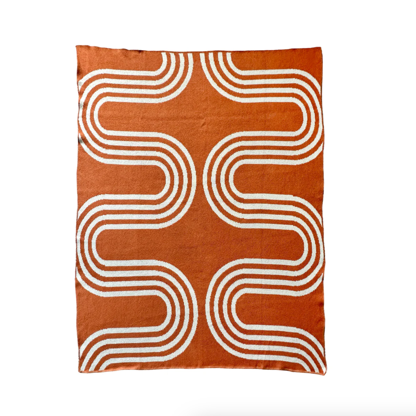 "78th St" Recycled Cotton Throw by Happy Habitat Blankets Happy Habitat Saffron