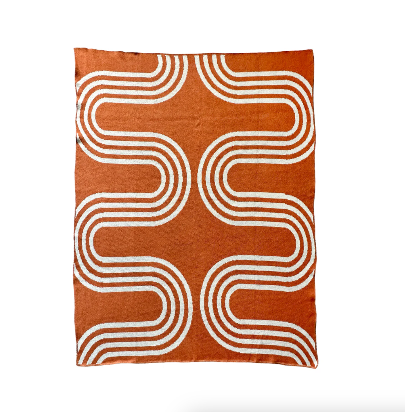 "78th St" Recycled Cotton Throw by Happy Habitat Blankets Happy Habitat Saffron