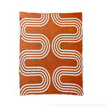 "78th St" Recycled Cotton Throw by Happy Habitat Blankets Happy Habitat Saffron