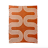 "78th St" Recycled Cotton Throw by Happy Habitat Blankets Happy Habitat Saffron