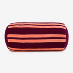Retro Chenille Bolster Pillow by Verloop Pillows Verloop Wine Red / Peach