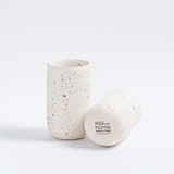 Tall Speckled Cup by Egg Back Home Ceramic Cups egg back home White